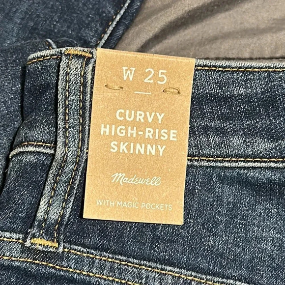 Madewell Curvy High-Rise Skinny Jeans in Lanette Wash Item NA881 Sz 25 - Picture 13 of 16